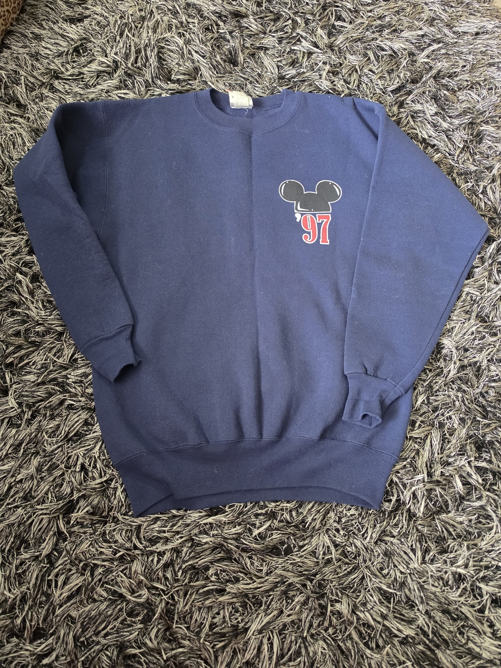 Disney Navy Crewneck Sweatshirt with '97 Mouse Ear Graphic